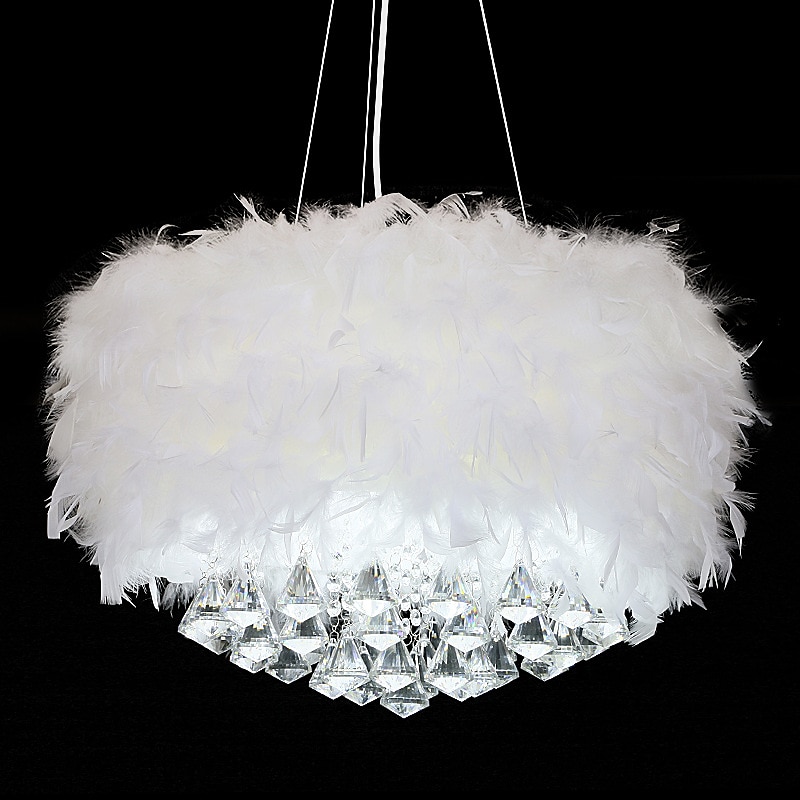 40/50 cm jedinečné závěsné světlo LED design lustr kovové peří galvanicky moderní moderní 220-240v 2025 - $206.39 –P6