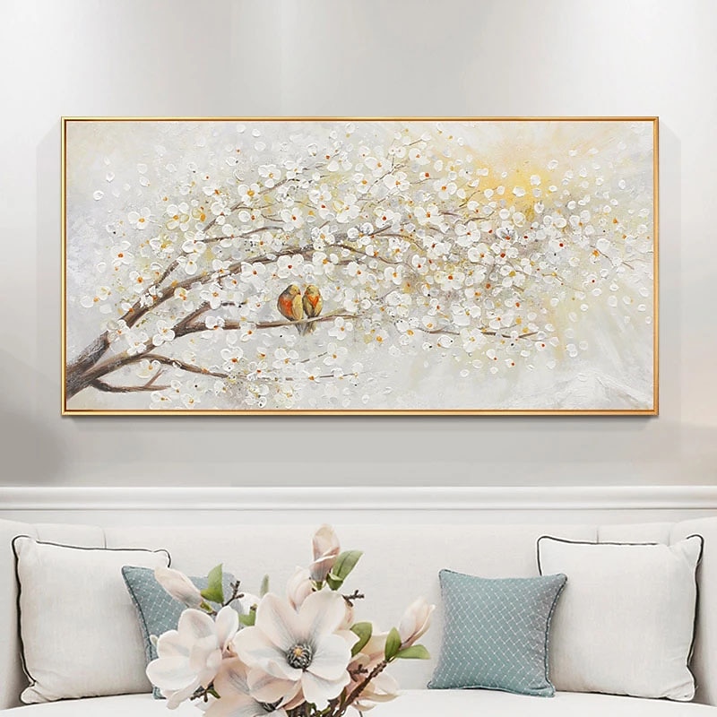 Oil Painting Handmade Hand Painted Wall Art Abstract Flowers Home ...