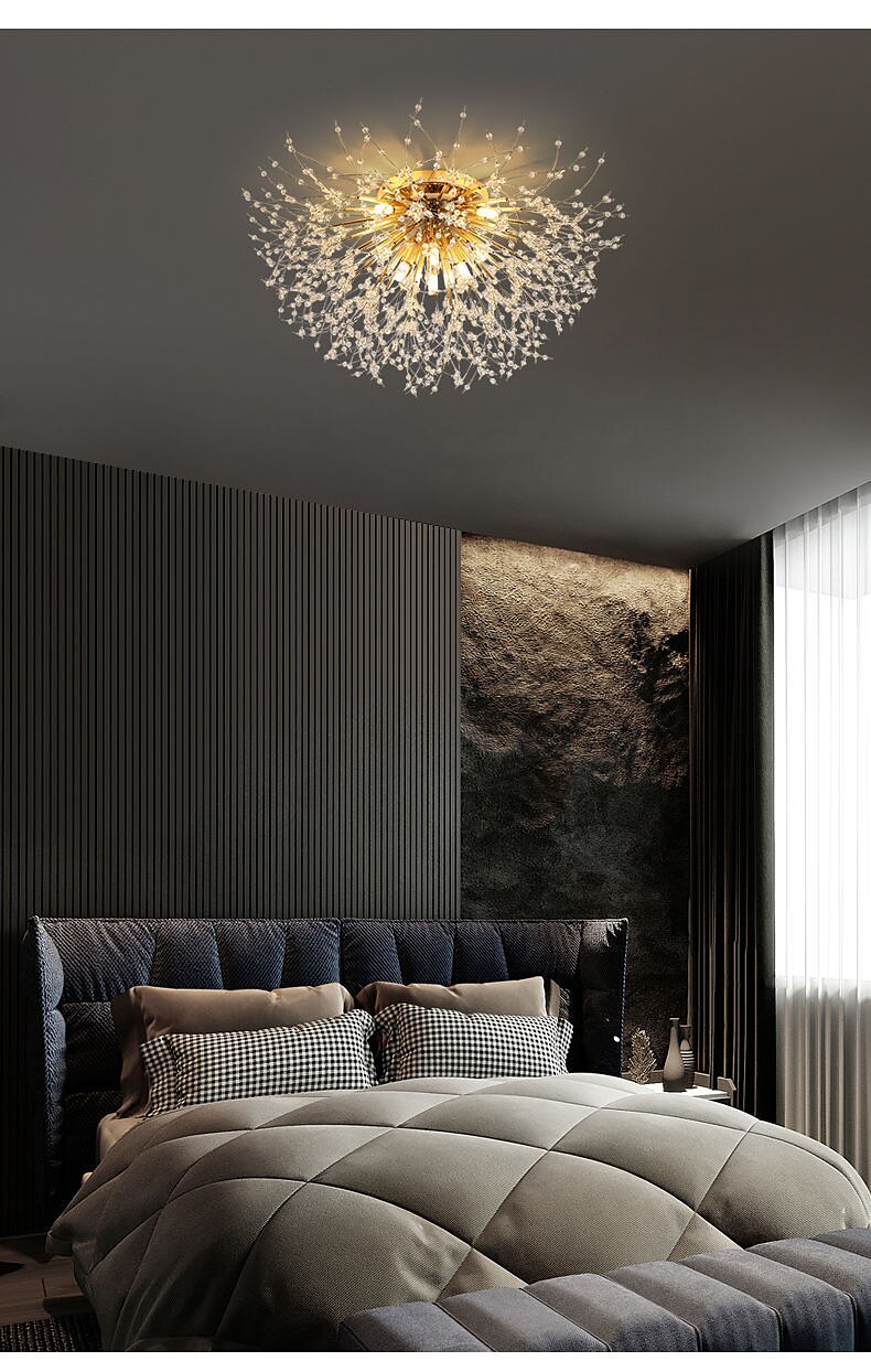 54/55/56/58 cm Firework Design Flush Ceiling Light LED Metal Modern Style Floral Style Geometrical Electroplated Nordic Style 220-240V 2025 - $151.99 –P12