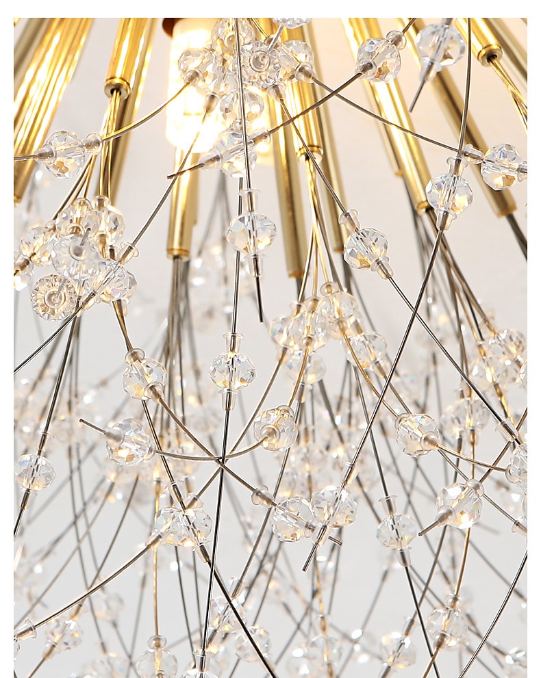 54/55/56/58 cm Firework Design Flush Ceiling Light LED Metal Modern Style Floral Style Geometrical Electroplated Nordic Style 220-240V 2025 - $151.99 –P9