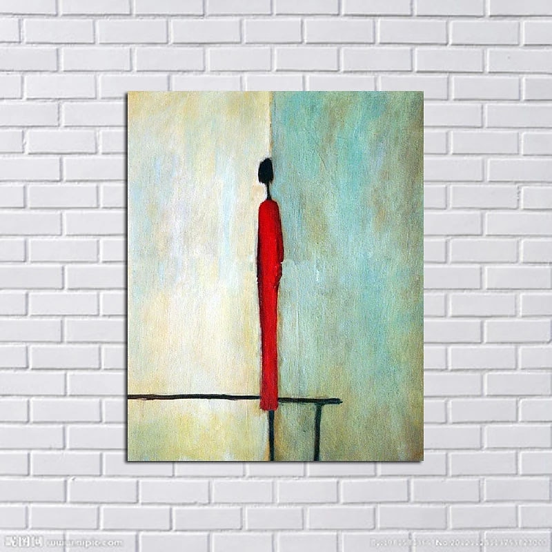 Ölgemälde handgemachte handgemalte Wandkunst abstrakte einzelne Mannfigur Heimtextilien Dekor gerollte Leinwand kein Rahmen ungedehnt 2025 - $97.99 –P10