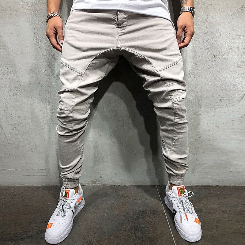 Men's Cargo Pants Trousers Track Pants Jogging Pants Outdoor Athleisure Daily Sports Soft Comfortable Pocket Drawstring Elastic Waist Plain Full Length Fashion Casual Activewear Black Khaki 2025 - $21.99 –P6