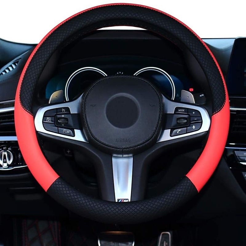 coprivolante per auto in pelle universale antiscivolo da 15 pollici&amp;amplificatore; inodore del 2025 a $27.99 –P18