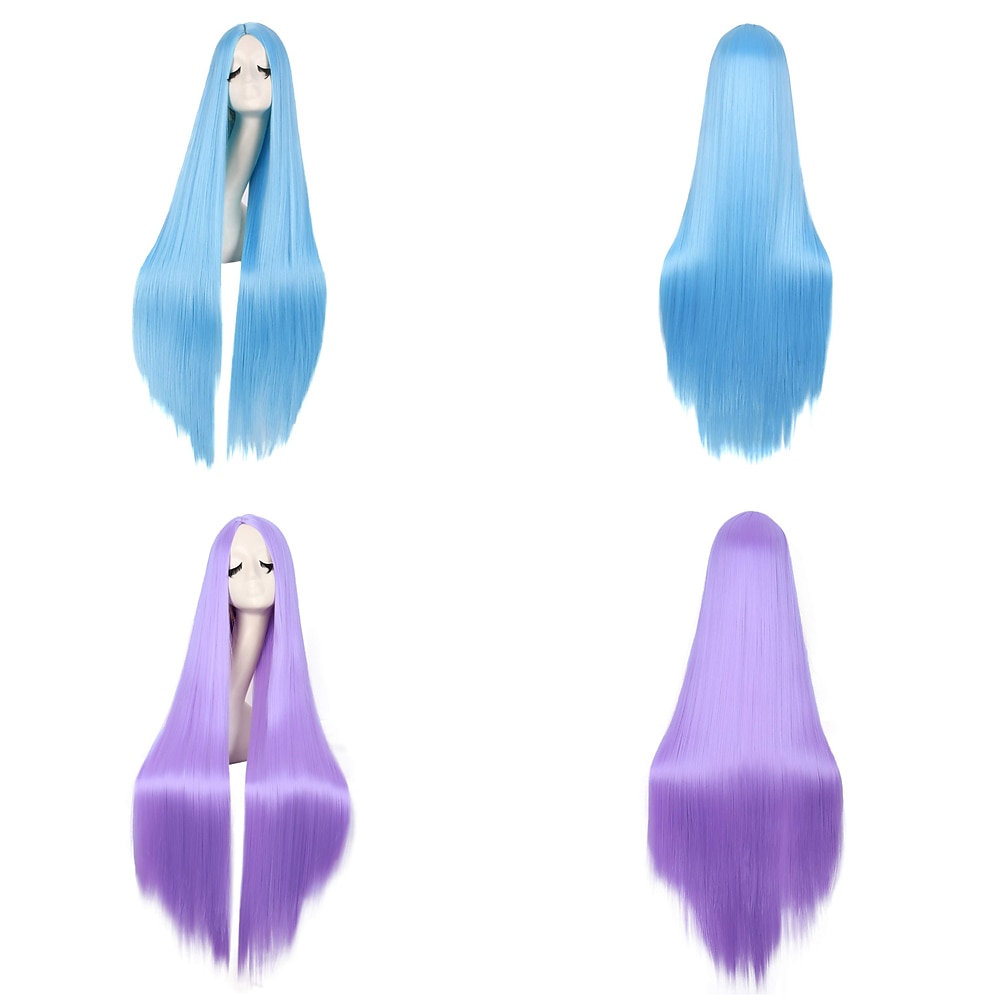 Black Wigs for Women The Addams Family Wig Long Black Wig Cosplay Wig Synthetic Wig Cosplay Wig Long Azure Light Brown Lake Blue Blonde Pink Synthetic Hair 34 Inch Women'S Halloween Wigs 2025 - $20.99 –P4
