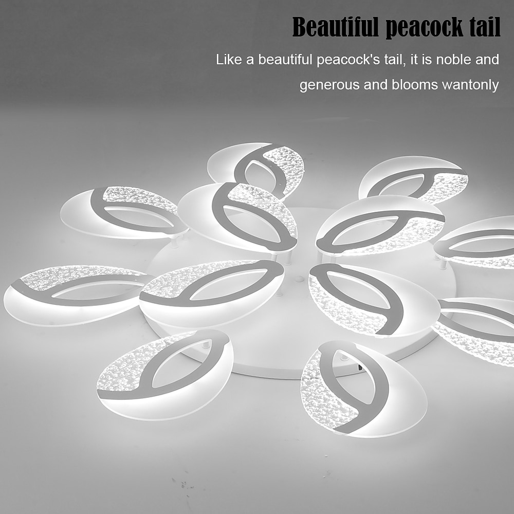 2026年 バブルアクリル　モダン　調光可能　シーリングライト　led　フラッシュマウント　孔雀尾　led　天井　ランプリモコン付き　リビングルーム　寝室　ダイニングルーム　ac110v220v　フラワーデザイン  コレクション – $170.99 –P4