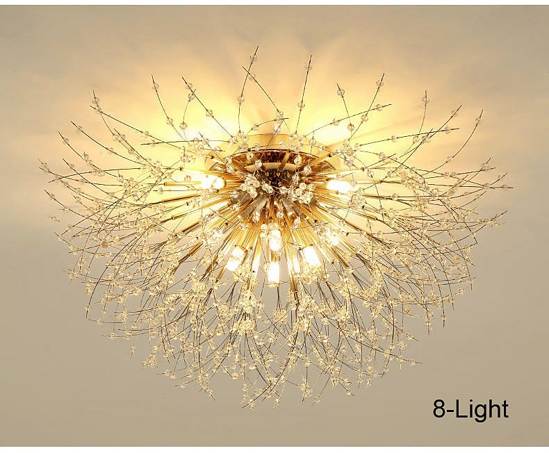 54/55/56/58 cm Firework Design Flush Ceiling Light LED Metal Modern Style Floral Style Geometrical Electroplated Nordic Style 220-240V 2025 - $151.99 –P10