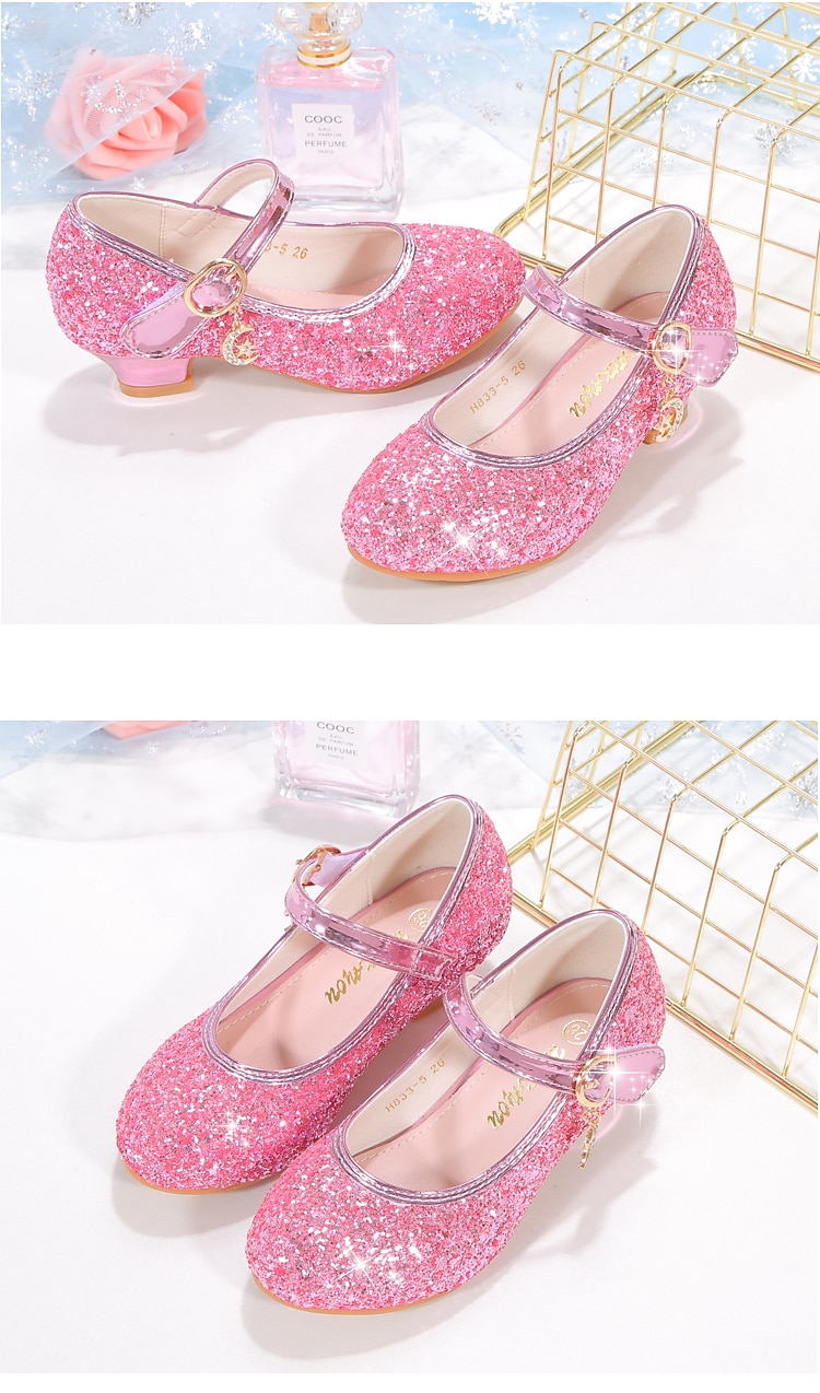 Girls' Glitter Mary Jane Shoes - Sparkly Low Heel Dress Shoes with Strap and Charm for Parties and Special Occasions 2025 - GBP £26 –P3
