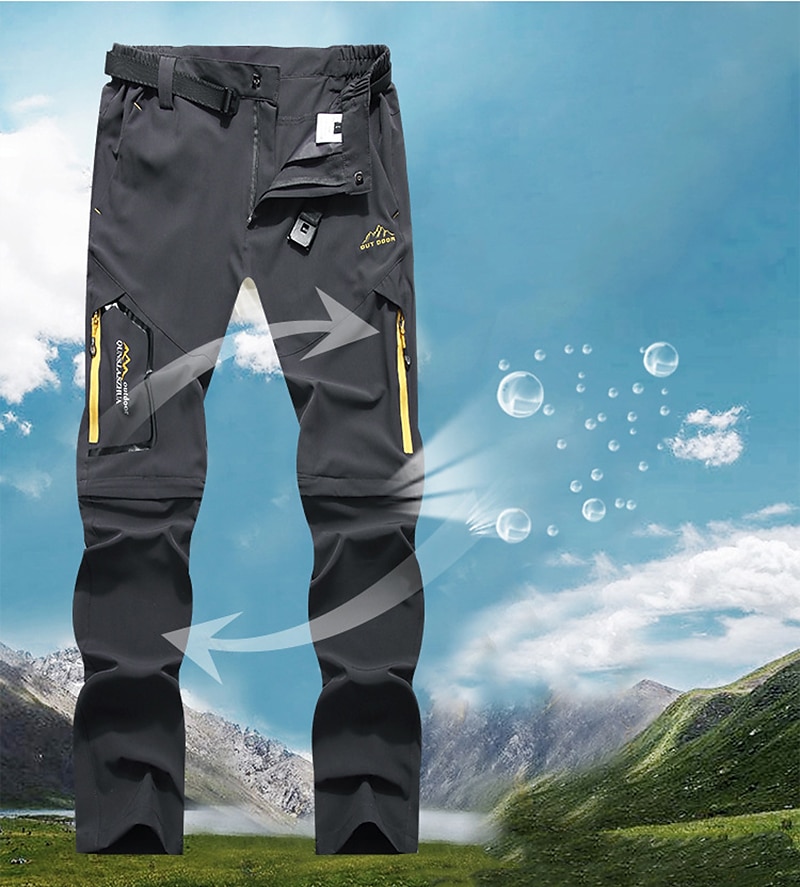 Men's Cargo Work Hiking Pants Lightweight Water Resistant Quick Dry Fishing  Travel Camping Outdoor Breathable Multi Pockets