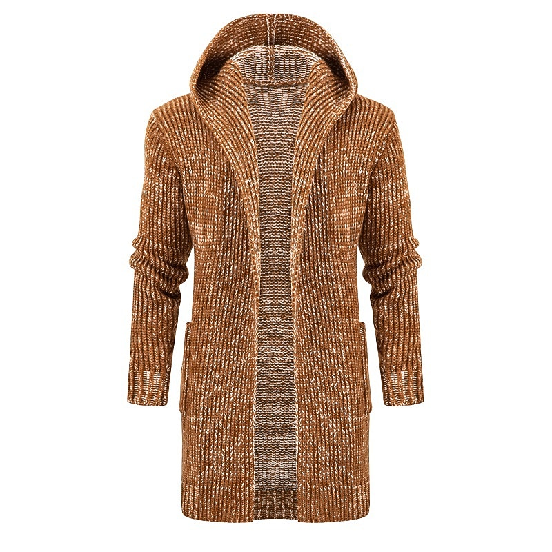 Herren Pullover Strickjacke Pullover Hoodie Stricken Strick Feste Farbe Mit Kapuze Stilvoll Outdoor Heim Bekleidung Winter Herbst Wein Khaki M L XL 2026 - $63.99 –P3