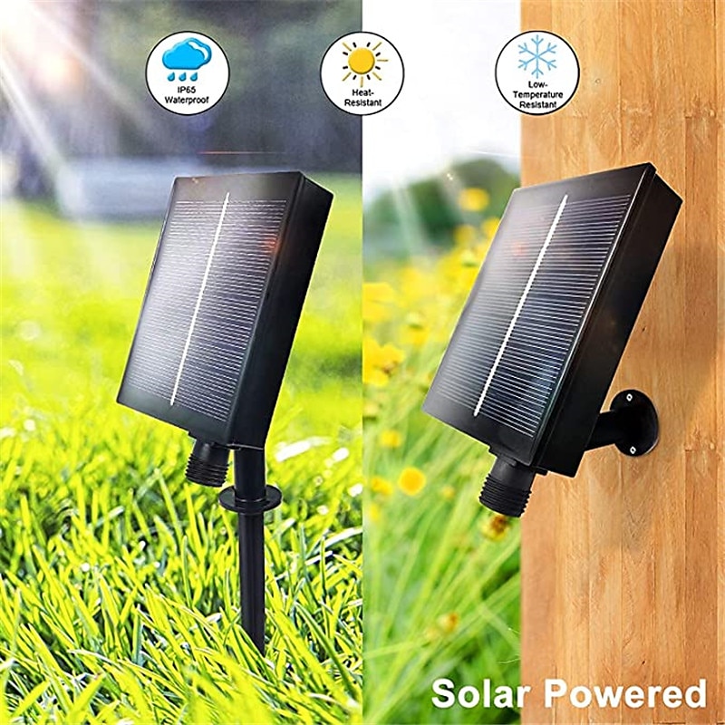 LED Curtain Lights Solar 3x0.5m 4mx0.6m 5x0.8 24V Low Voltage Remote Control Solar Power Plug-in Dual Purpose String Light Thanksgiving Christmas Outdoor Party Garden Decoration Fairy Lights Gypsophila 1 set 2025 - $39.99 –P20