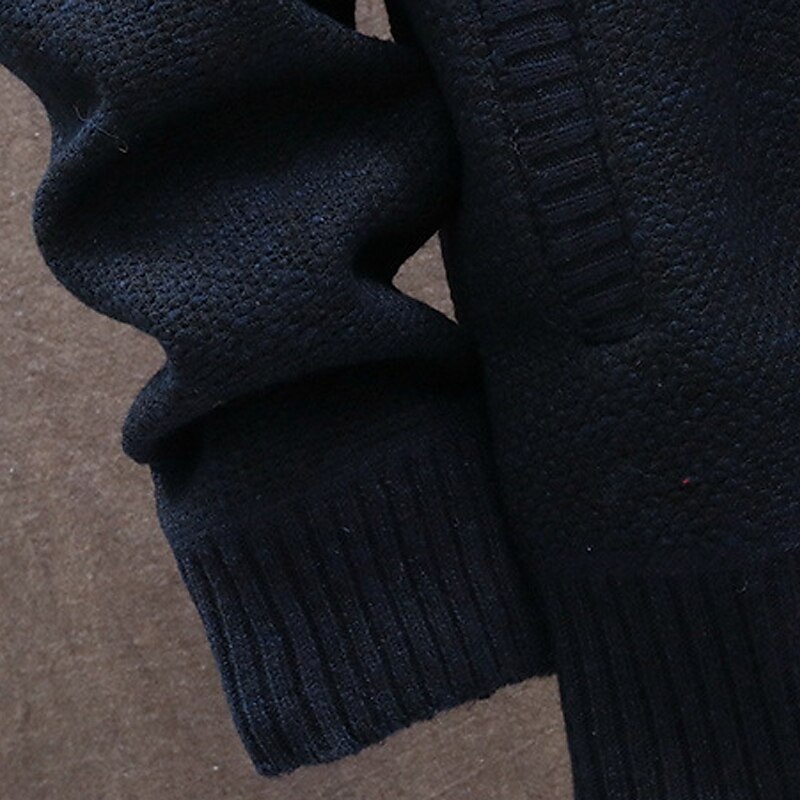 Per uomo Felpa Cardigan Maglione con zip Giacca maglione Maglione in pile Maglia Lavorato a maglia Color Block Colletto alla coreana Moda Esterno Interni Abbigliamento Inverno Autunno Blu Grigio scuro del 2025 a $25.99 –P12