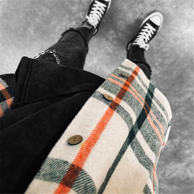Herren Hemd Flanellhemd Hemdjacke Overshirt Karo Outdoor Straße Beige Langarm Kragen Herbst Winter Bekleidung Druck 2025 - $31.99 –P2