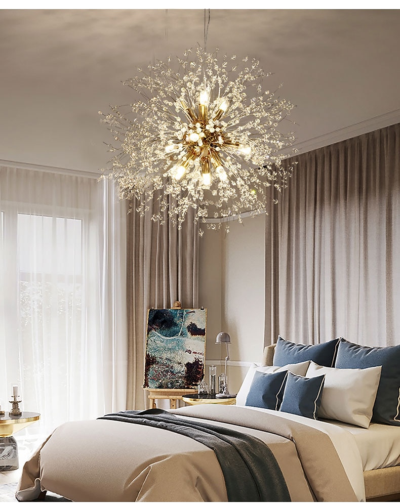 40/50/55/60 εκ. led μενταγιόν φωτιστικό σπούτνικ σχέδιο υδρόγειο μεταλλικό μοντέρνο στυλ υδρόγειο floral στυλ επιμεταλλωμένο καλλιτεχνικό μοντέρνο 220-240v 2026 - $250.59 –P9