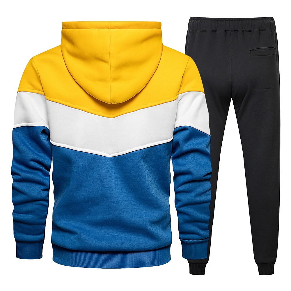 Hombre Tracksuit Sudadera 2 Piezas Calle Primavera Manga Larga Mantiene abrigado Transpirable Dispersor de humedad Aptitud física Corriendo Entrenamiento activo Ropa de deporte Ropa de Deporte Azul 2025 - $24.99 –P19