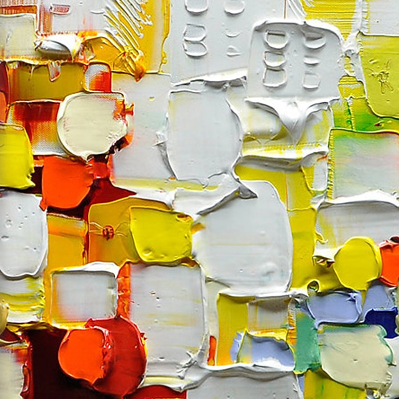 Pintura al óleo hecha a mano lienzo arte de la pared decoración paleta cuchillo pintura color fantasía para decoración del hogar enrollado sin marco pintura sin estirar 2025 - $131.99 –P4