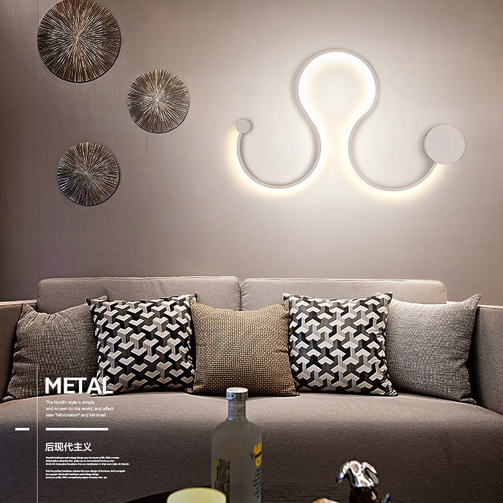 Lightinthebox oogbescherming moderne led wandlampen diy combinatie woonkamer kantoor aluminium wandlamp ip44 30/33/42 w 2025 - $222.11 –P12
