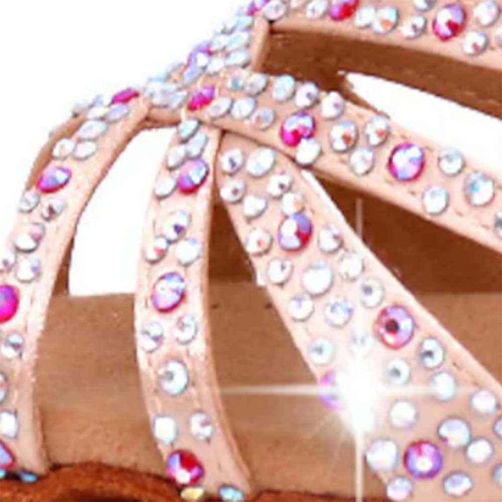 sandale de dans latino pentru femei, cu strasuri, cu talpă moale de piele intoarsa – pantofi cu bretele la sala de bal pentru salsa, tango si evenimente de petrecere 2025 - $54.99 –P5