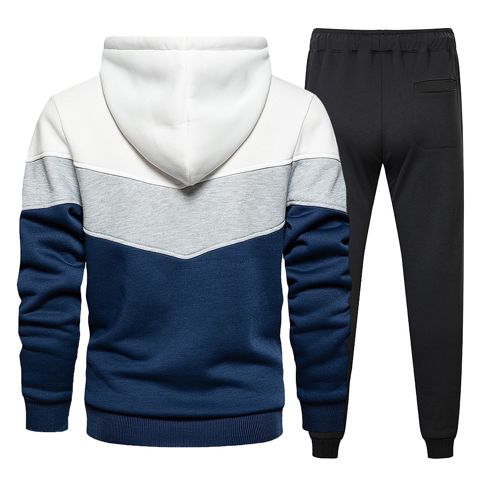 Hombre Tracksuit Sudadera 2 Piezas Calle Primavera Manga Larga Mantiene abrigado Transpirable Dispersor de humedad Aptitud física Corriendo Entrenamiento activo Ropa de deporte Ropa de Deporte Azul 2025 - $24.99 –P11