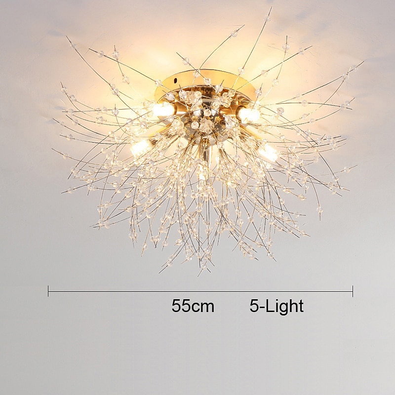 54/55/56/58 cm Firework Design Flush Ceiling Light LED Metal Modern Style Floral Style Geometrical Electroplated Nordic Style 220-240V 2025 - $151.99 –P5