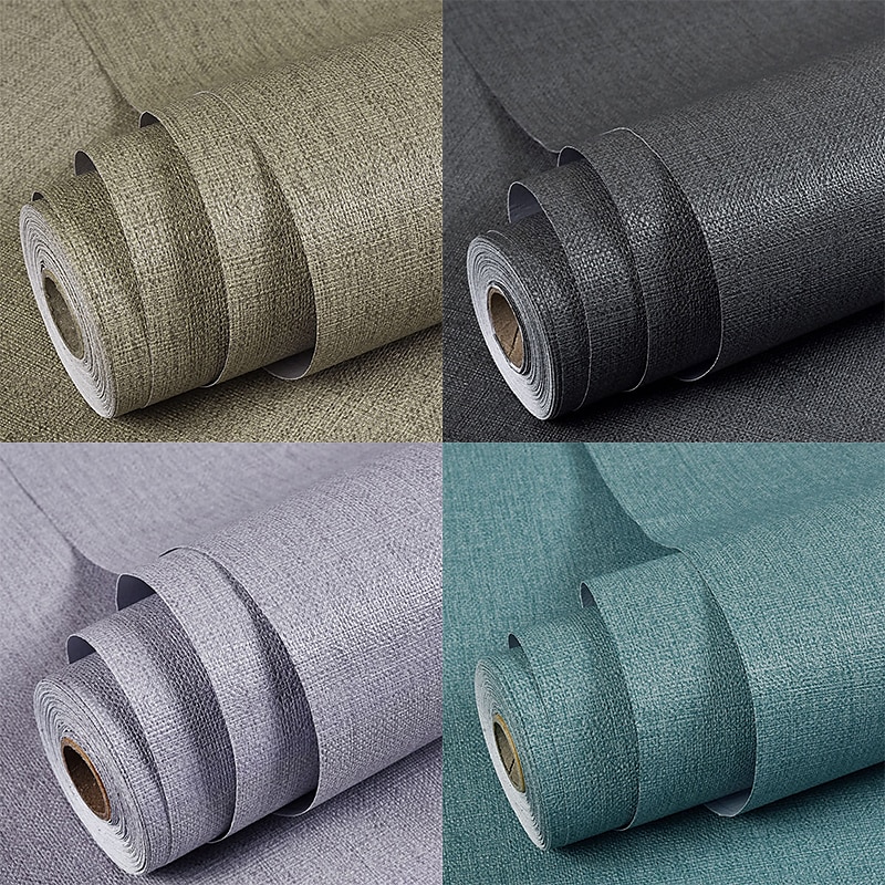 Wallpaper Self-adhesive Solid Color Wall Fabrics  Non Woven for Home Decoration Waterproof Material Home Decor 53x300cm 2025 - AU $29.69 –P10