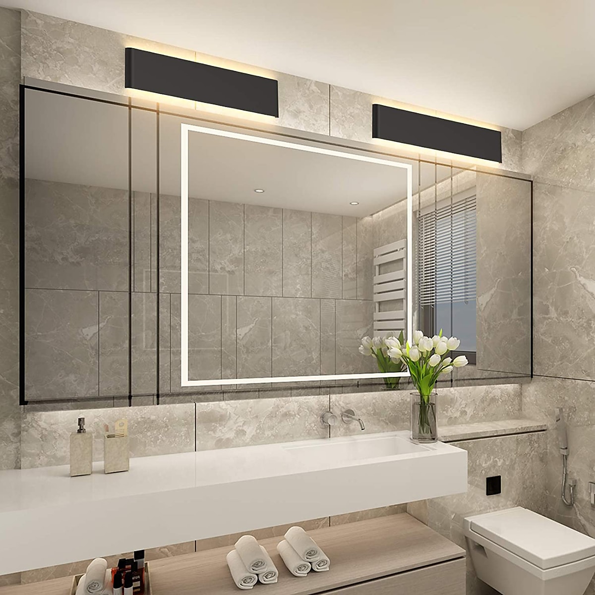 lightinthebox 1-luce 31/46/61cm applique da parete a led antiriflesso design opaco applique da parete per interni apparecchi in stile moderno luci della camera da letto del bagno 10w 16w 22w del 2025 a $42.99 –P2