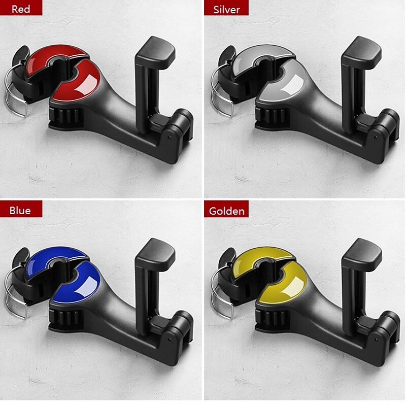 2 stuks 2 in 1 autostoel haken voor portemonnees en tassen met telefoonhouder automatische hoofdsteun portemonnee handtas houder hangers organisatoren valweerstand rust en universele pasvorm 2025 - $14.99 –P1