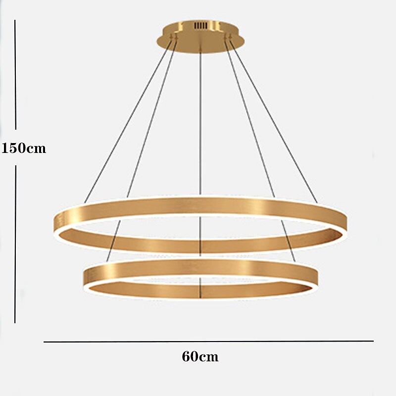 60 cm Pendant Lantern Design Pendant Light LED Aluminum Brushed Modern 220-240V 2025 - $549.99 –P7