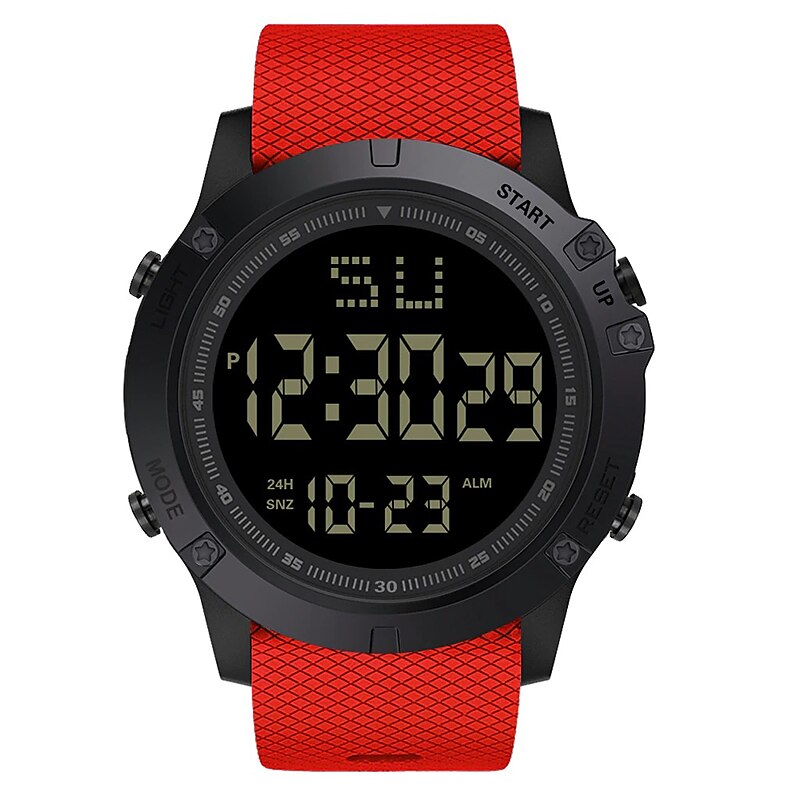Men Digital Watch Multifunction Military Outdoor Sports Wristwatch Luminous LED Digital Watch Big Dial Waterproof Rubber Strap Electronic Watch For Student Kids 2025 - $13.99 –P12