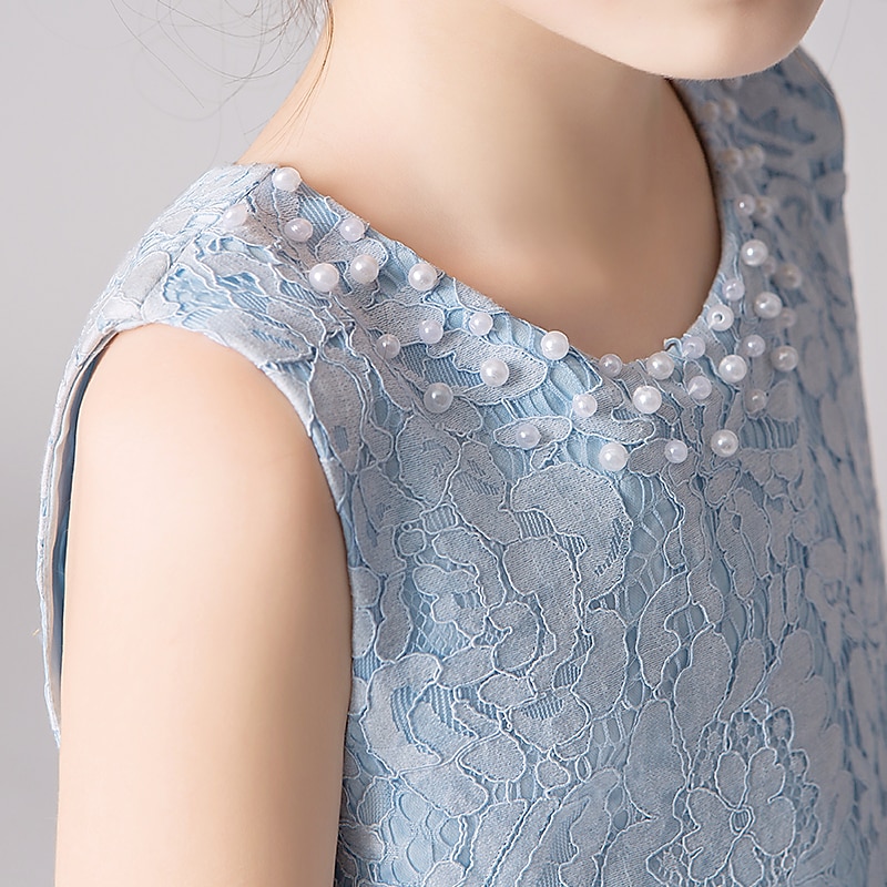 Bambino Da ragazza Abito da damigella Vestito Tinta unita Fiore decorativo Senza maniche Matrimonio Feste Informale Pizzo Multistrato stile sveglio Dolce Retato Di pizzo Tulle Abito da principessa del 2025 a $19.99 –P5