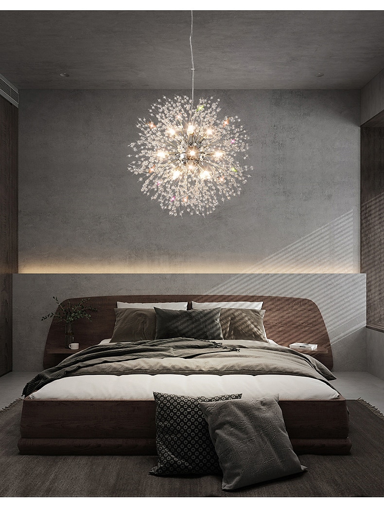 40/50/55/60 εκ. led μενταγιόν φωτιστικό σπούτνικ σχέδιο υδρόγειο μεταλλικό μοντέρνο στυλ υδρόγειο floral στυλ επιμεταλλωμένο καλλιτεχνικό μοντέρνο 220-240v 2026 - $250.59 –P15