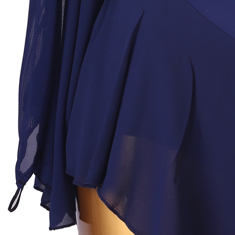 Rochie de Patinaj Artistic Pentru femei Fete Πατινάζ στο πάγο Rochii Ținute Alb Bleumarin Albastru celest Peteci Plasă Spandex Înaltă Elasticitate Antrenament Profesional Competiție Ținută Patinaj 2025 - $112.99 –P15