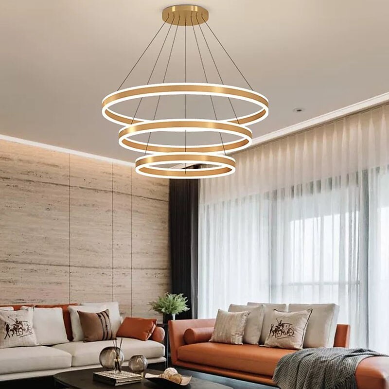 60 cm Pendant Lantern Design Pendant Light LED Aluminum Brushed Modern 220-240V 2025 - $549.99 –P4