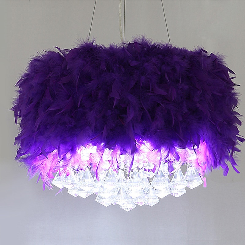 40/50 cm jedinečné závěsné světlo LED design lustr kovové peří galvanicky moderní moderní 220-240v 2025 - $206.39 –P19