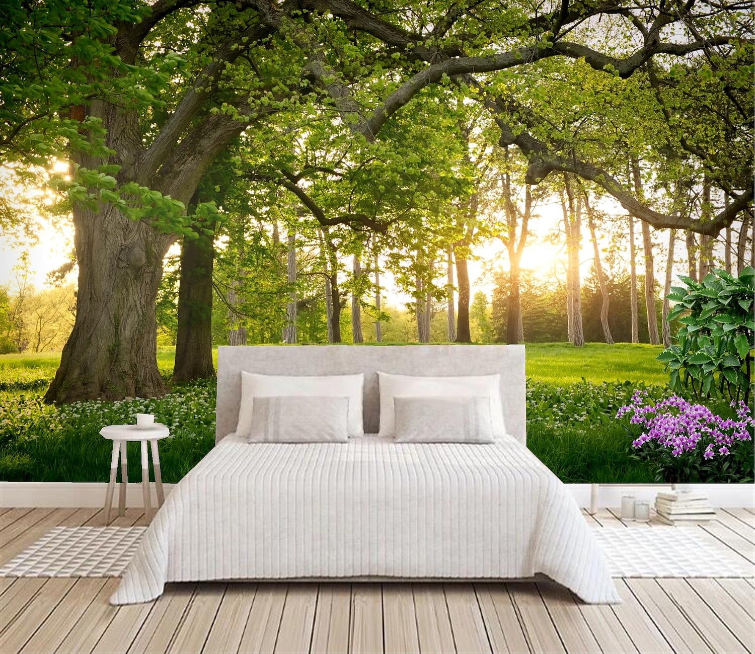 Mural tapety naklejki ścienne niestandardowe samoprzylepne zielone drzewo pcv/winyl nadaje się do salonu sypialnia restauracja hotel dekoracje ścienne art home decor 2025 - $47.99 –P6