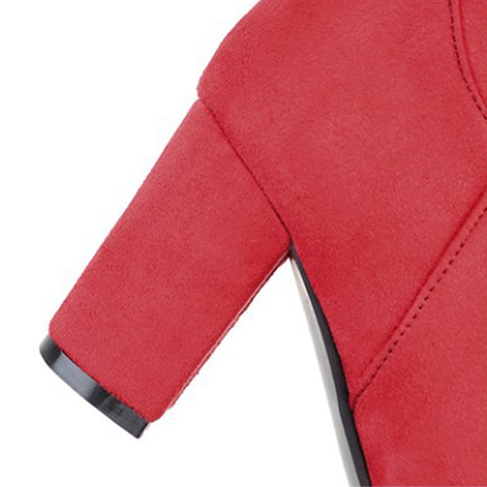 botas femininas azul marinho até o joelho com salto bloco - elegantes e versáteis para a moda de inverno, perfeitas para uso diário e ocasiões especiais de 2025 por $59.99 –P3