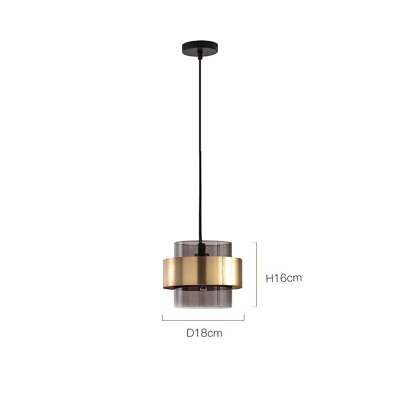 Pingente de luz led de 18 cm design único cilindro de estilo moderno de metal acabamentos pintados estilo nórdico moderno 220-240v de 2025 por $187.99 –P1