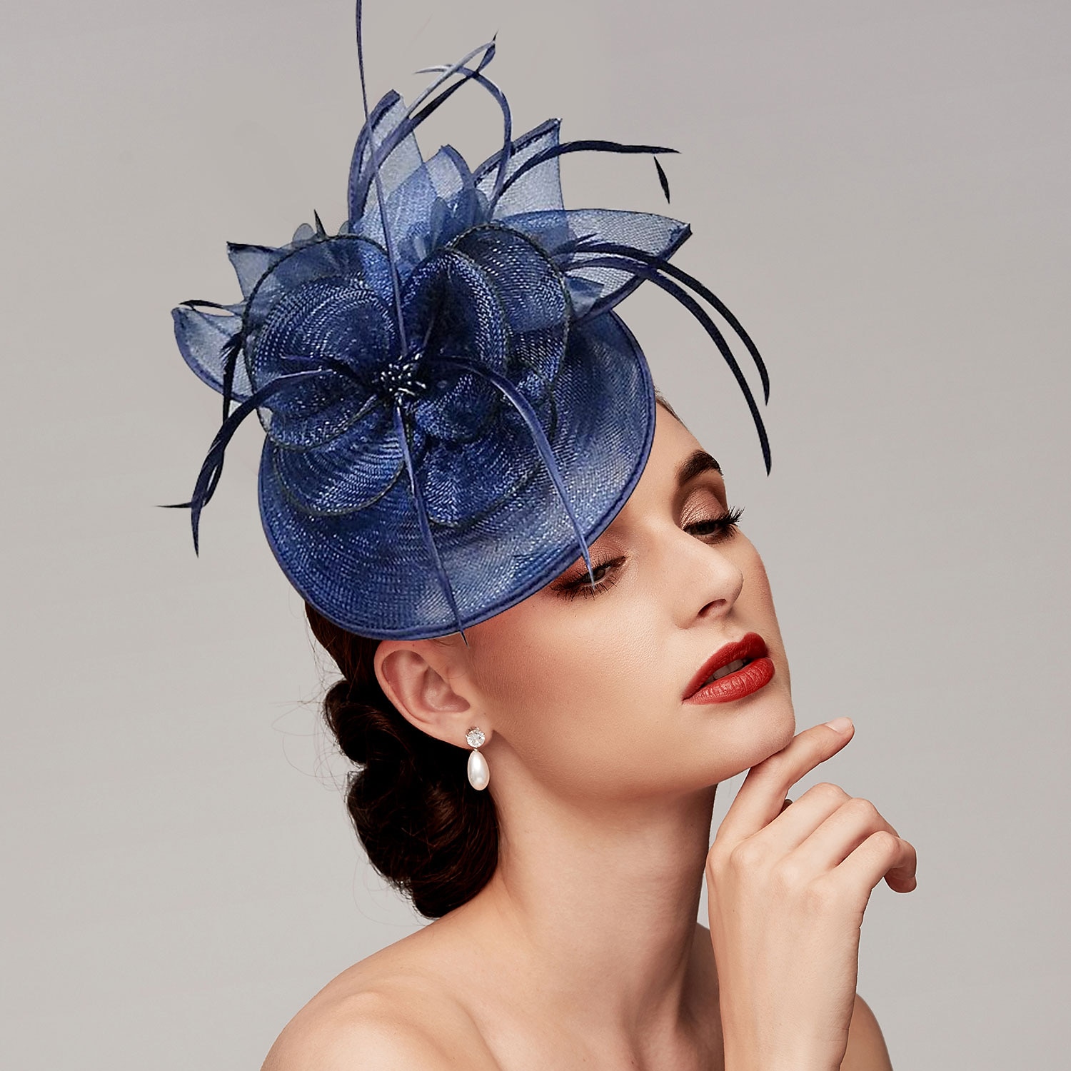 Fascinatori in Rete di Piume Cappelli Kentucky Copricapo con Cappello di Piume Fiore 1 PC Matrimonio Corsa di Cavalli Giornata Delle Donne Melbourne Cup Copricapo per impressionare Abito da corsa del 2025 a $30.99 –P2