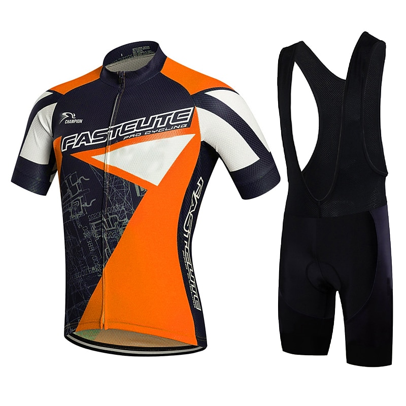 21Grams Herren Radtrikot mit Radhose kurz Trägern fahrradbekleidung set Kurzarm MTB Mountain Rennrad Weiß Grün Gelb Modisch Übergröße Fahhrad Sportkleidung 3D-Pad Atmungsaktiv Rasche Trocknung Tasche 2025 - $41.99 –P9