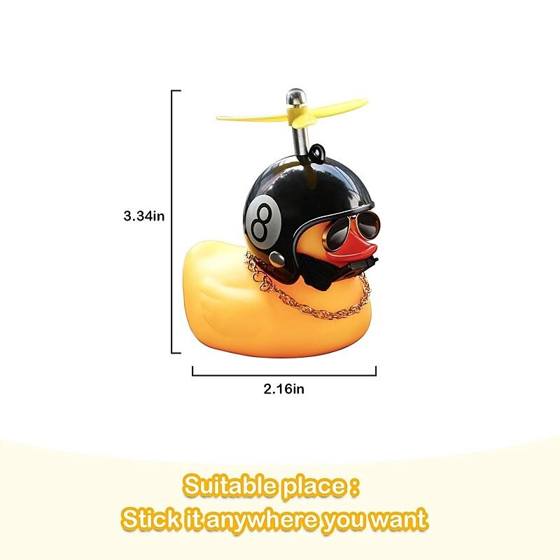2025年 スイングダックカーハンギングオーナメントラバーダックおもちゃカーオーナメントプロペラヘルメット付きスイングダックカーリアビューミラーペンダントイエローダックカーダッシュボードデコレーションカーインテリアデコレーション1個  コレクション – $11.99 –P5