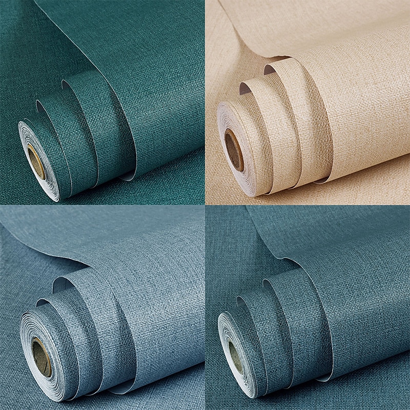 Wallpaper Self-adhesive Solid Color Wall Fabrics  Non Woven for Home Decoration Waterproof Material Home Decor 53x300cm 2025 - AU $29.69 –P11