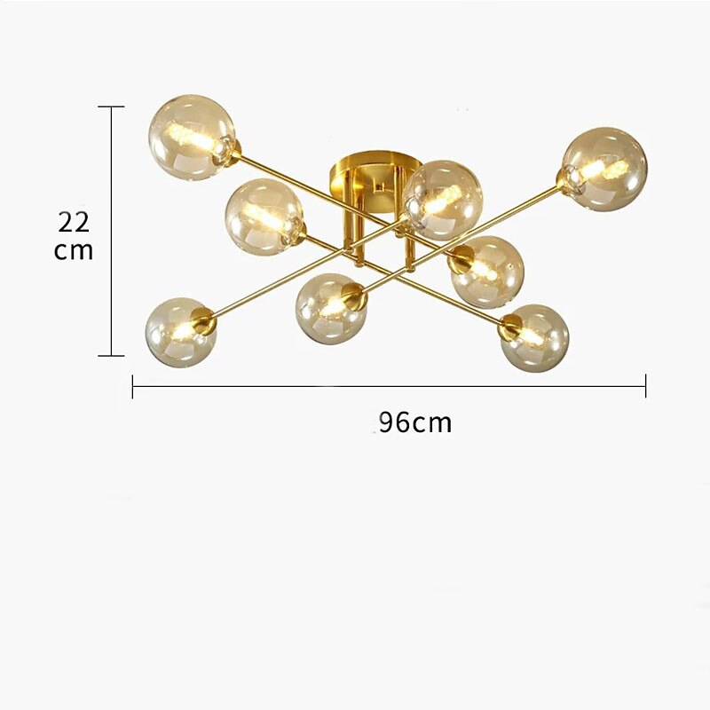 2025年 96cm　ランタン　デザイン　フラッシュシーリング　ライト　LED　シャンデリア　金属電気メッキ　モダン　220-240v　ペンダント　ライト　寝室　ベッドサイド　ランプ　暖かい　シンプル　雰囲気  コレクション – $634.49 -P8