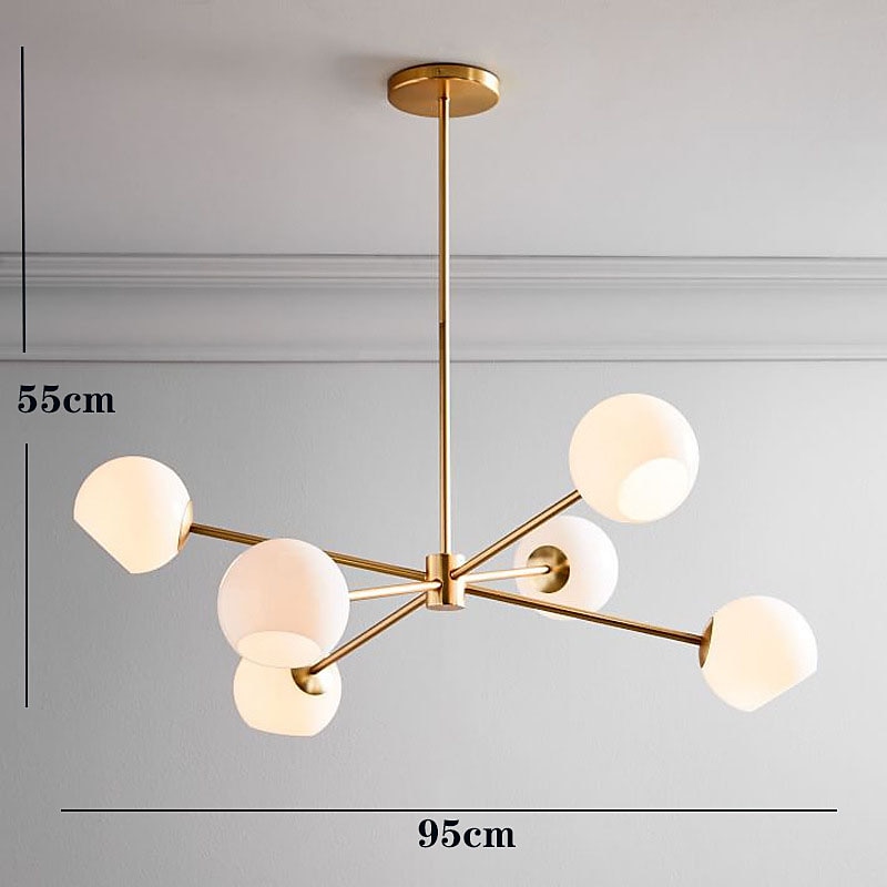 95 cm pingente sputnik design led luzes de montagem embutida led metal galvanizado acabamentos pintados modernos 220-240v de 2025 por $601.99 –P1