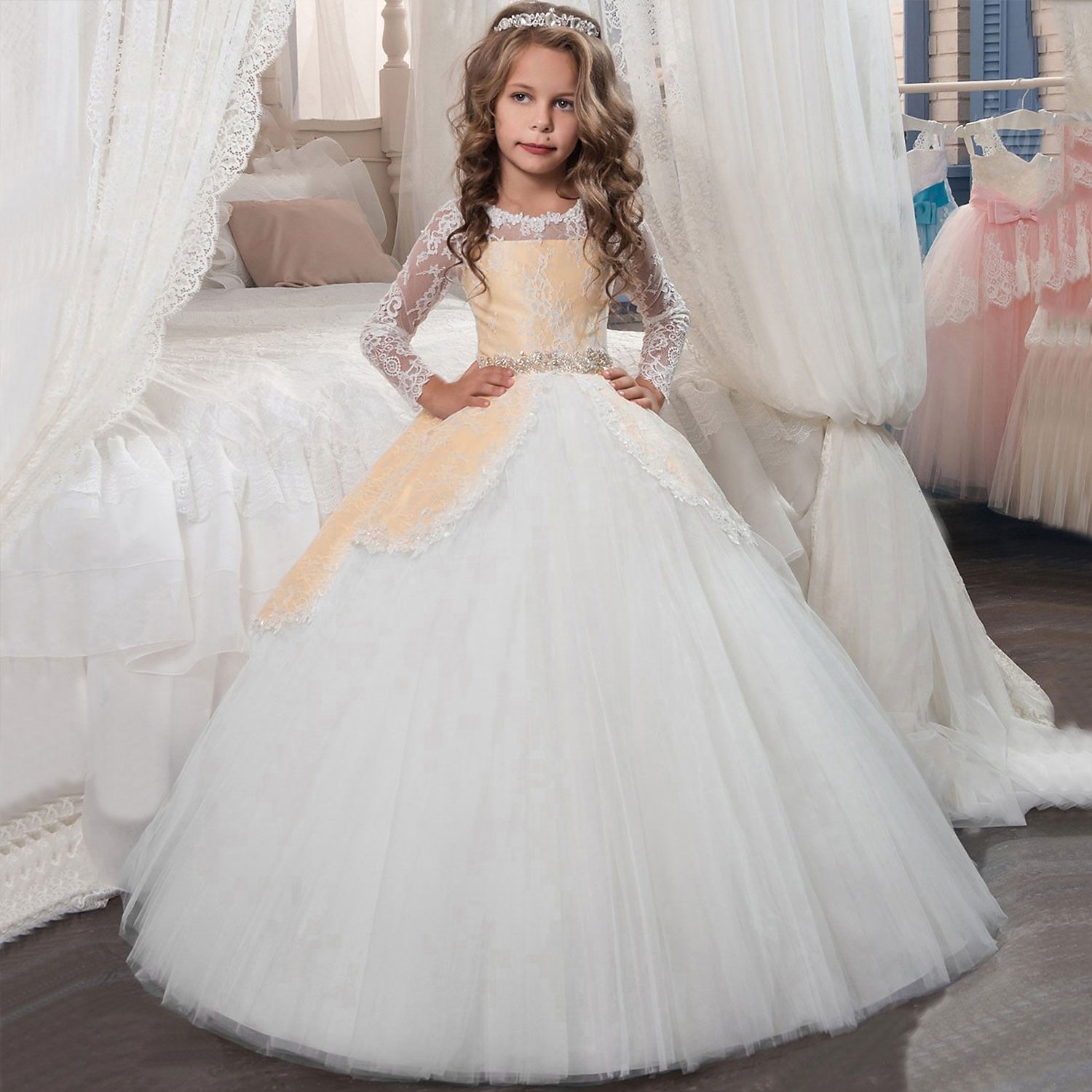 Sarvda Baby Girls Gown Dress For Kids Angel Wedding Birthday net frock Dress  (30 No.) 7-8 yr at Rs 453 | Fancy Costume in Ghaziabad | ID: 2849889185273