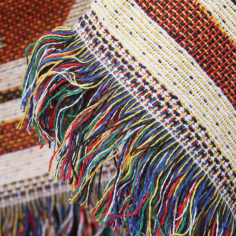 aztec throw blanket american blanket boho decor reversible woven tassels mexican blankets and throws for couch bed chair wall livingroom outdoor travel 2025 - $45.99 –P6