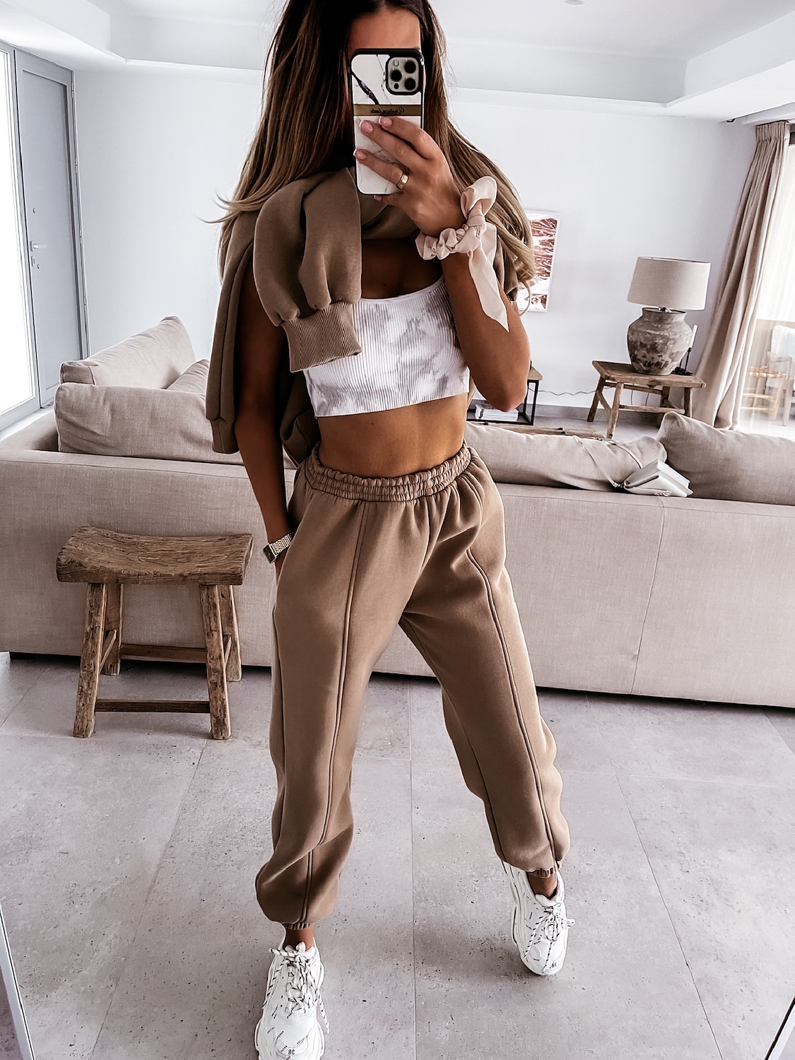 Women's Active Streetwear Tracksuit Pants Sets Sweatshirt Long Sleeve Hooded Solid Color Sports Outdoor Casual Black White Green Fall & Winter Regular Fit 2025 - $28.99 –P14