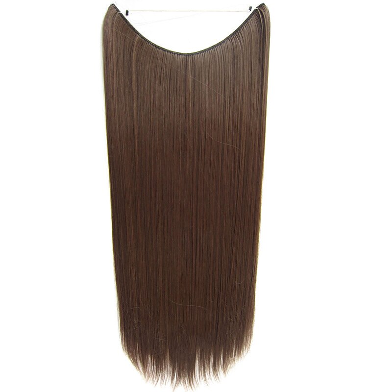 24inch 50grams 100grams Synthetic Hair Extension Gradual Color Brown Gray Blonde String Halo Hairpieces Extensions 2025 - $17.49 –P16