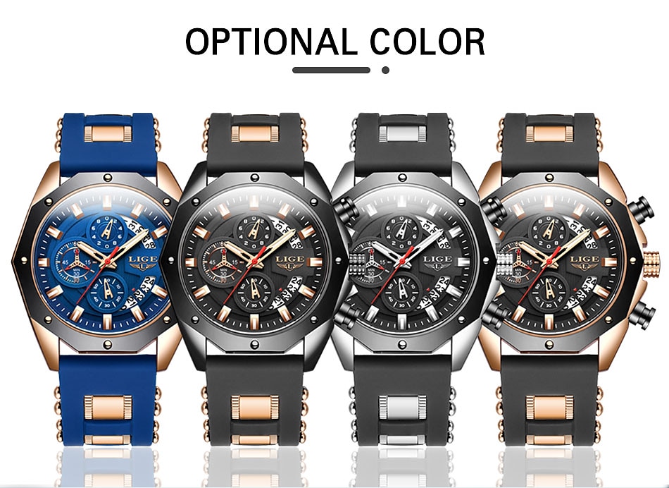 LIGE Mens Watch Quartz Watches for Men Steel Band Men's Analog Quartz Multifunctional Sports Wristwatch Men Date Business Casual Waterproof Quartz Watch 2025 - $39.99 –P3