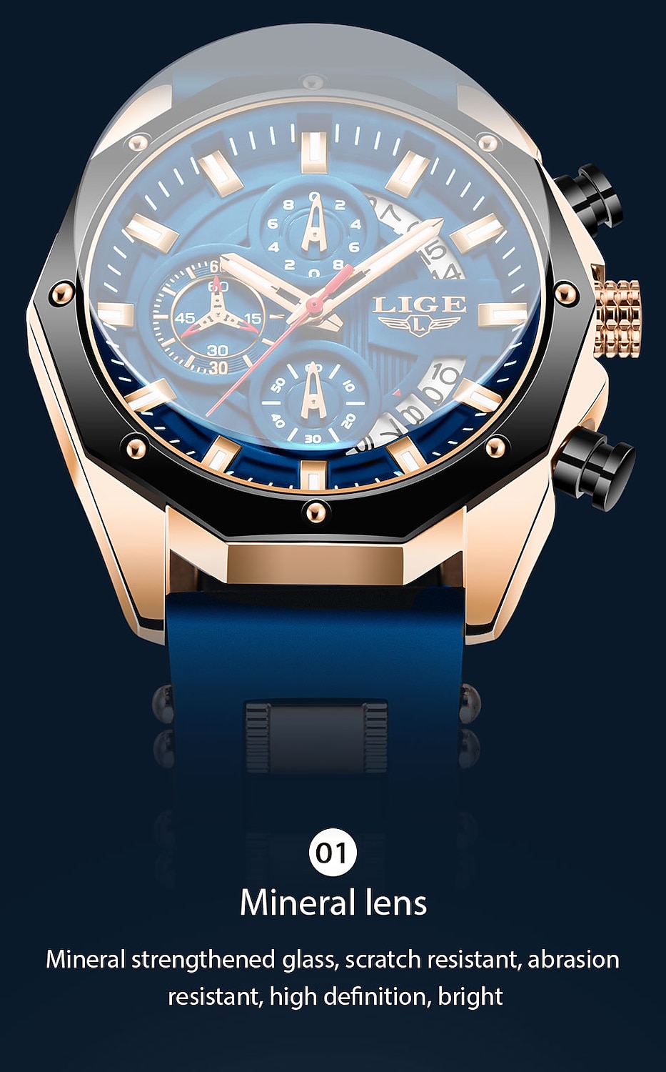 LIGE Mens Watch Quartz Watches for Men Steel Band Men's Analog Quartz Multifunctional Sports Wristwatch Men Date Business Casual Waterproof Quartz Watch 2025 - $39.99 –P8