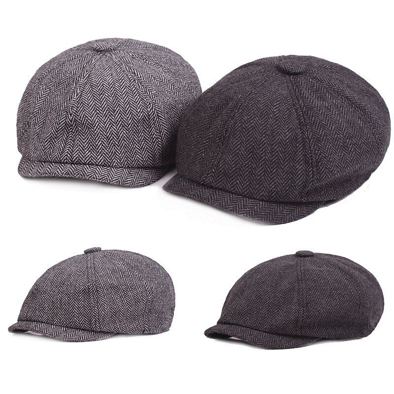 Hombre Sombrero de la boina Sombrero de vendedor de periódicos Color Caquí Gris Ligero Algodón y lino Ropa de calle Elegante Moda de los años 20 Exterior Diario Noche Estampados Filtro Solar 2025 - $12.49 –P2