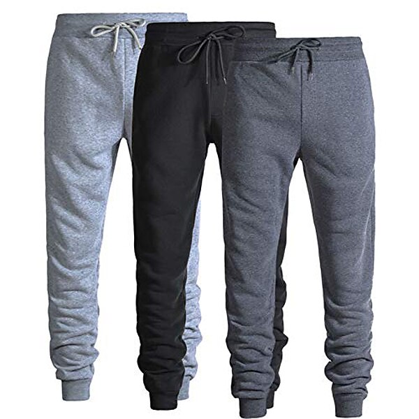 Hombre Pantalones de Deporte Persona que practica jogging Pantalones de invierno Pantalones Pantalones casuales Bolsillo Correa Cintura elástica Color sólido Comodidad Templado Longitud total Deporte 2025 - $12.99 –P1